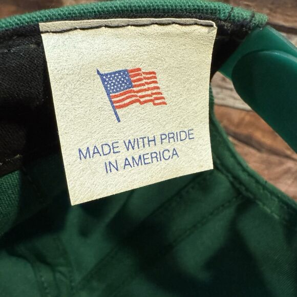 Vintage John Deere Dealer Hat Cap Green Snapback Thompson Implement Olton TX USA - Picture 7 of 7